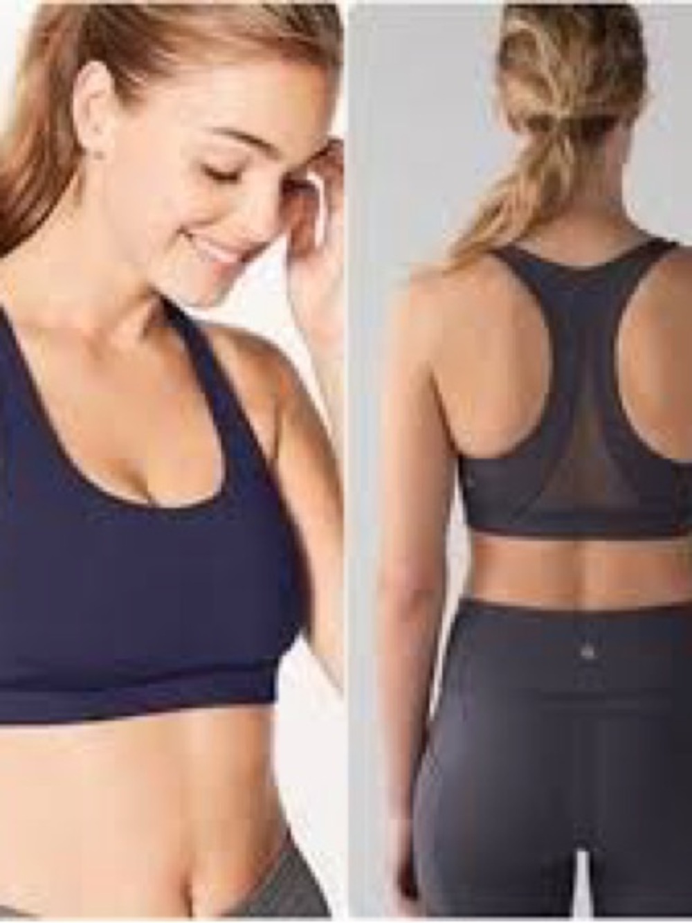 lululemon athletica Navy Racerback Sports Bra with Mesh Back